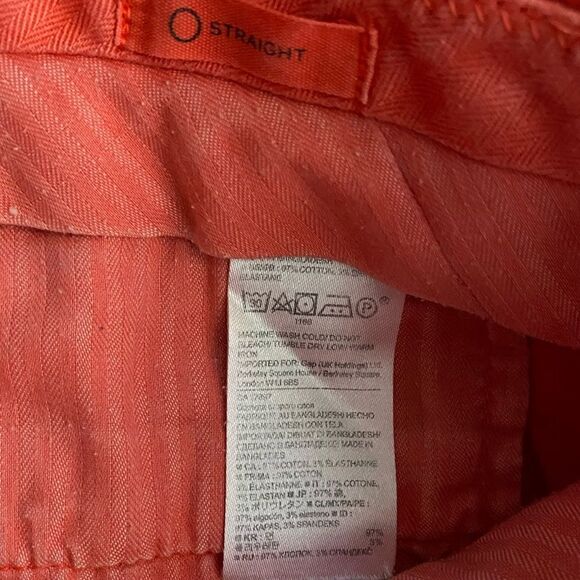 BANANA Republic Red Pink Straight Leg cropped‎ chino pants - Picture 4 of 7